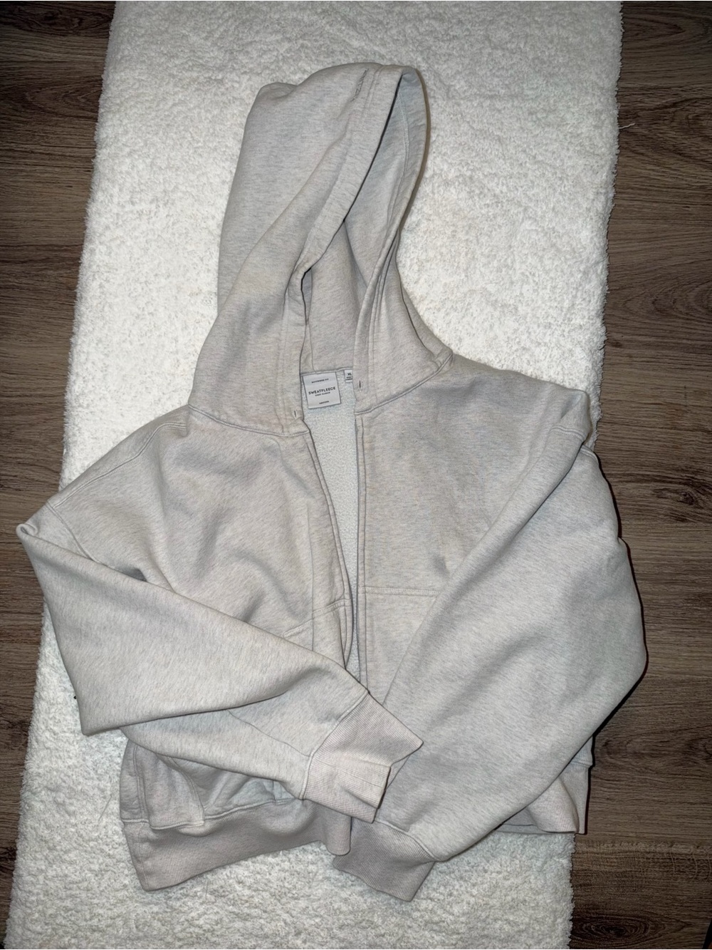 Aritzia Kids Heather Gray Hooded Zip Jacket